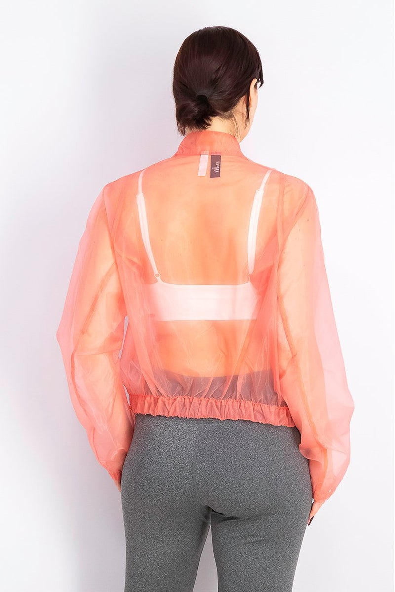 Adidas Women Transparent Long Sleeve Varsity Jacket, Seflre - Image 3