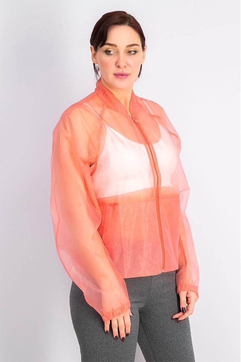 Adidas Women Transparent Long Sleeve Varsity Jacket, Seflre - Image 2