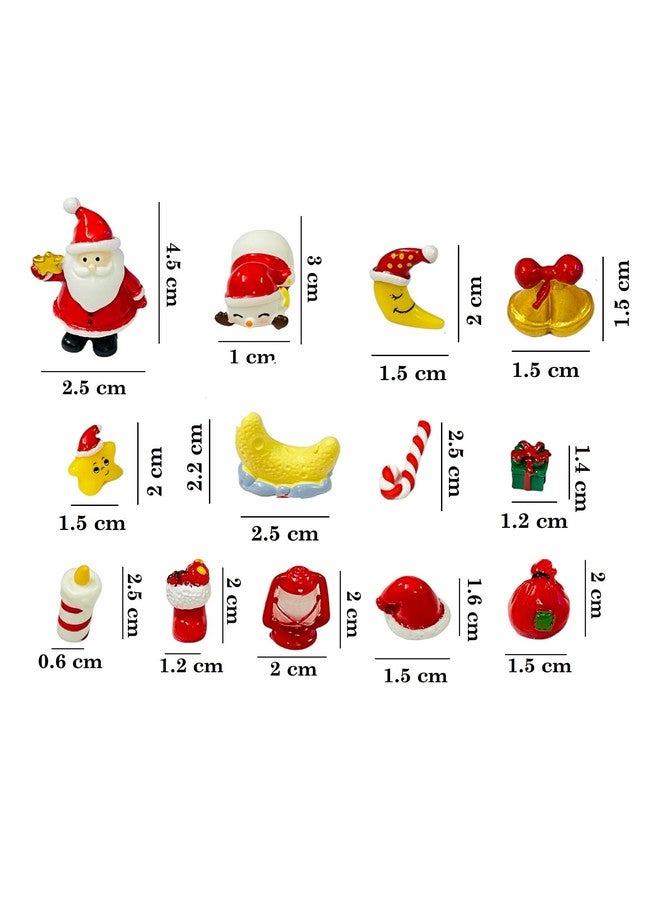 Moira 16 pcs Christmas Theme Miniature Decoration Items for Shops, Cake Toppers Plants, Terrariums, Doll Houses, Fairy Gardens - Image 3