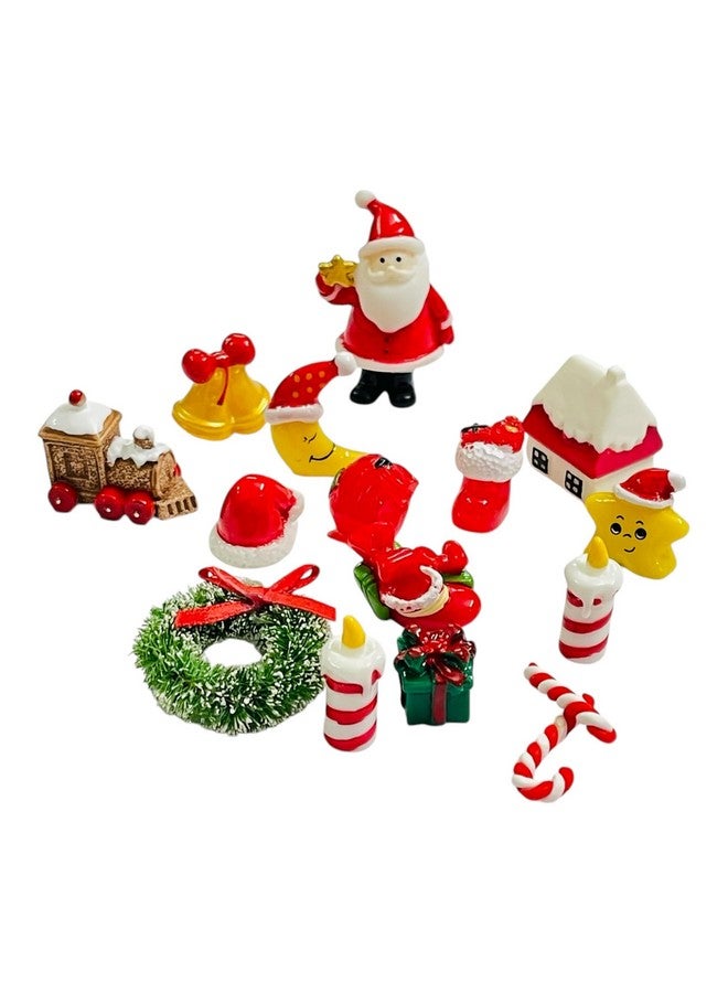 Moira 16 pcs Christmas Theme Miniature Decoration Items for Shops, Cake Toppers Plants, Terrariums, Doll Houses, Fairy Gardens - Image 4