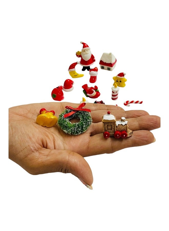 Moira 16 pcs Christmas Theme Miniature Decoration Items for Shops, Cake Toppers Plants, Terrariums, Doll Houses, Fairy Gardens - Image 5