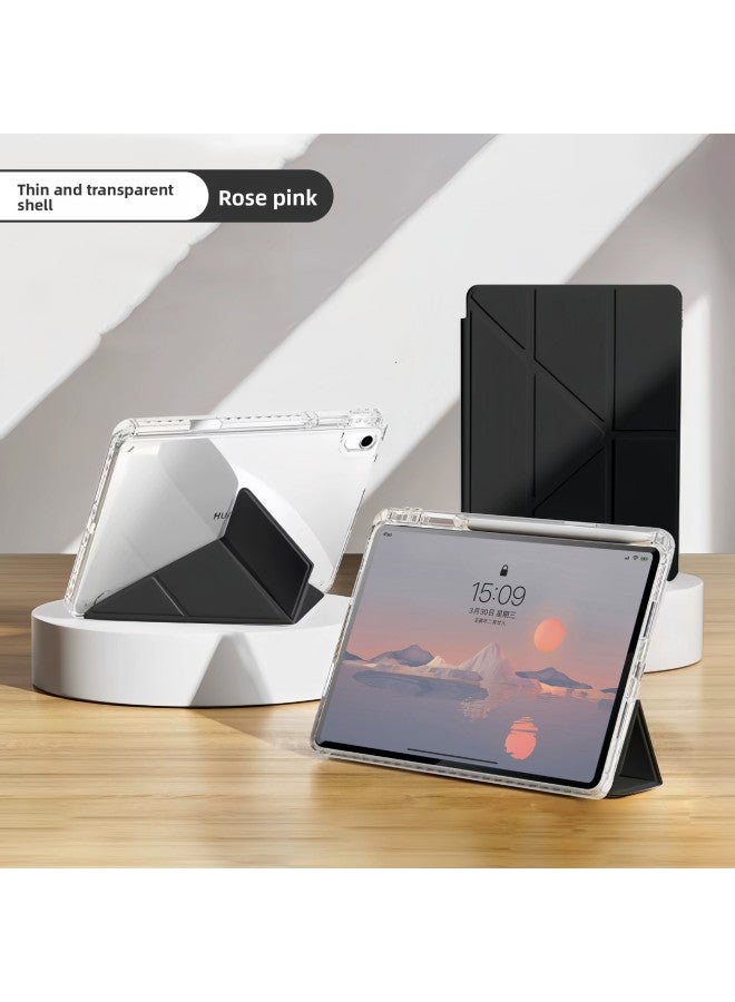 Suitable For IPad Y-Fold Protective Case Air45 Acrylic 2025 New 10.2 With Pen Slot Pro11 Generation High Transparent Case