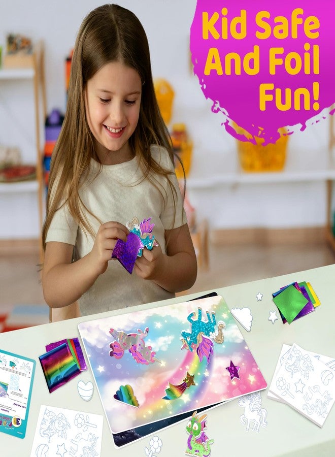 stargo 2 Pack - Foil Art Kit for Kids, Fun Craft Set with Stickers & Foil Sheets - Creative Arts & Crafts Activities for Gifts, Birthday Party, Girls, Boys Ages 4-8, 4-6, 5 6 7 8 - Image 3