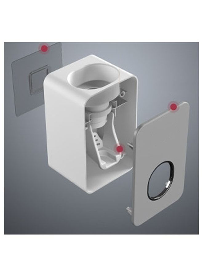 موزع معجون أسنان أوتوماتيكي متعدد الوظائف ومقاوم للغبار مثبت على الحائط ومجموعة حامل فرشاة أسنان بثلاثة أكواب - Image 3