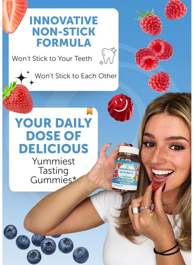 Lunakai USA Made Magnesium Glycinate Gummies 426mg with L-Theanine - Calm, Sleep, Stress Relief for Adults & Kids, Non-GMO, Vegan, 60ct - Image 3