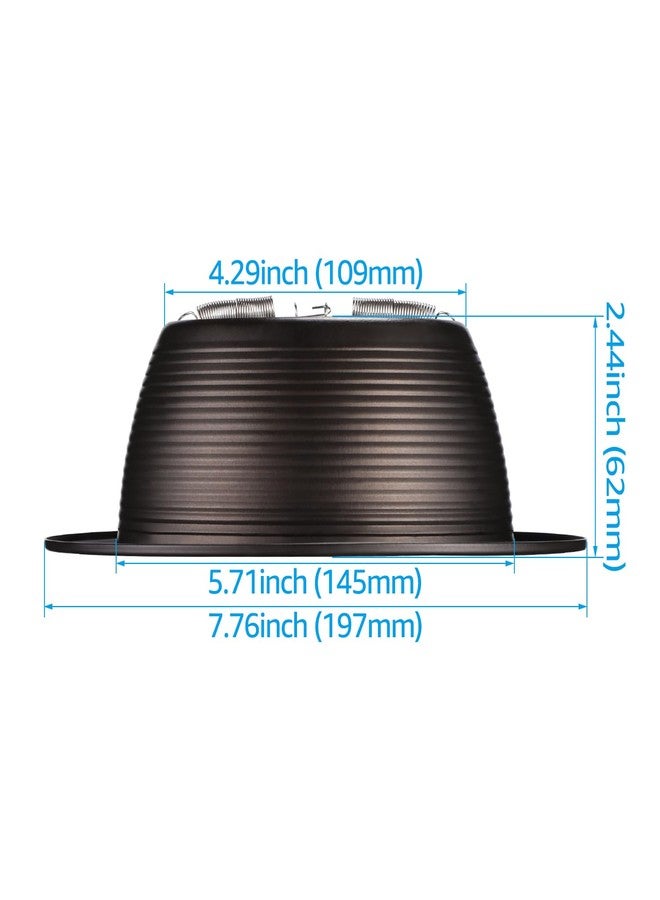 TORCHSTAR 12-Pack 6 Inch Recessed Light Trim, Step Baffle with Detachable Ring, Full Metal, Fit Halo/Juno Remodel Recessed Housing, Oil Rubbed Bronze - Image 2