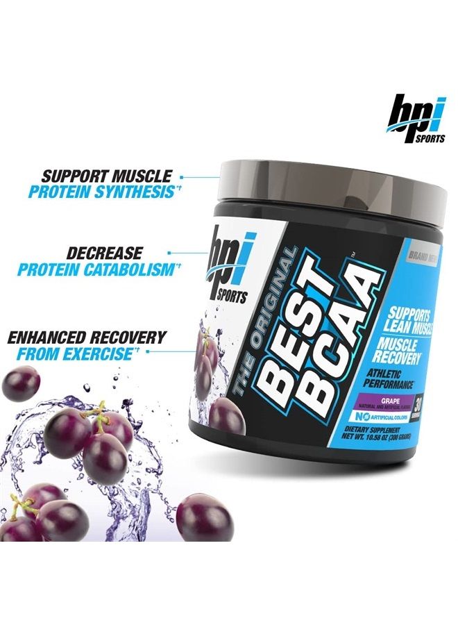 BPI SPORTS Best BCAA - The Building Blocks of Protein and Muscle - Post-Workout Recovery - Supports Metabolism - Omega 6 - Grape, 30 Servings, 300 g - Image 2