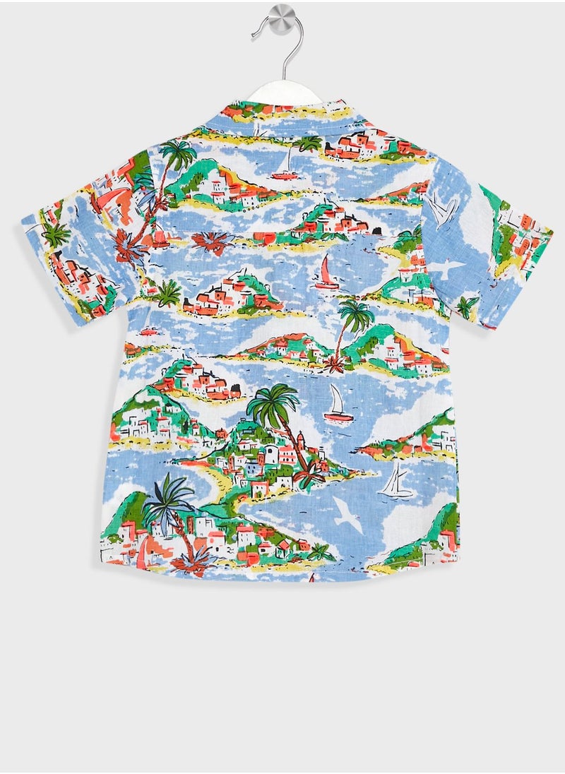 Nautinati - Nauti Nati Boys Standard Tropical Printed Pure Cotton Shirt - Image 1