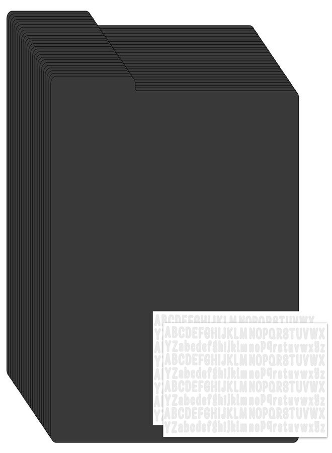 Xosjska 25PCS Vinyl Record Dividers 12 Inches Divider with A-Z Stickers Plastic Vinyl Record Divider for Records, Books & Collectibles, Black, 12.5 x 13.5 Inch - Image 1