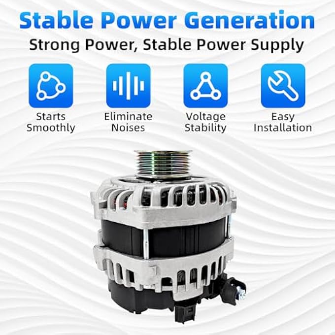 HonHuCo FL1Z10346A Alternator Compatible with Ford Expedition 2015-2017 & Lincoln Navigator 2015-2017, 3.5L, 12V 250A Replace# FL1Z10346B - Image 3