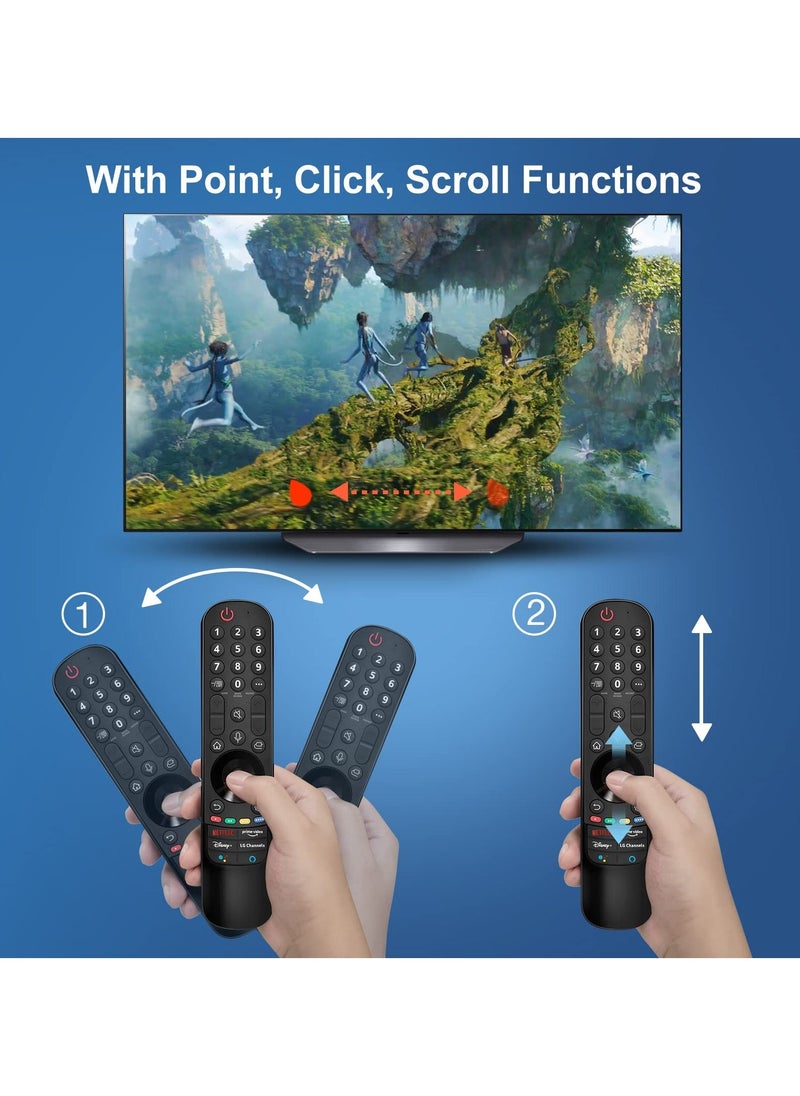 Anmi Magic Remote AN-MR22GA Replacement for LG Smart TV Remote with Google/Alexa Voice and Pointer Function Universal LG Remote Control for LG UHD OLED QNED NanoCell 4K 8K 2021 2022 2023 Models - Image 5