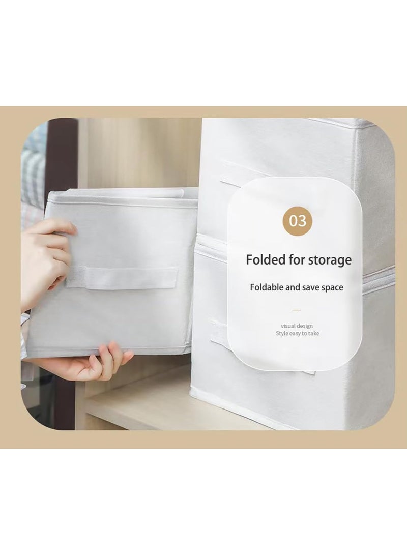 2 Pack Clothes Storage Organizer, Stackable Drawer Closet Box with 8 Grids and Handles, Store bag for Clothing, Jeans, Bras, Leggings, Sweaters  - Image 5
