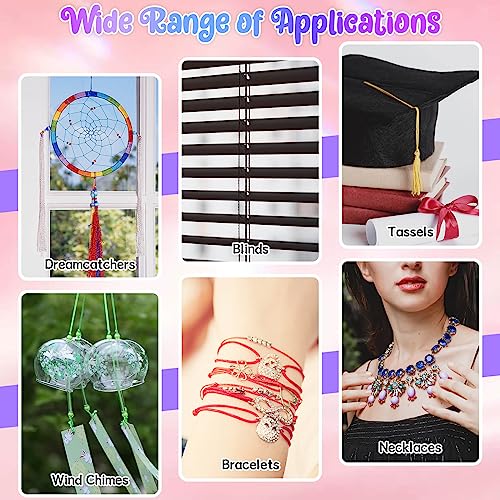 Selizo 12 Rolls Nylon String for Bracelets, Chinese Knotting Nylon Cord for Jewelry Making, Nylon Beading Thread for Kumihimo, Braided Bracelets, Necklaces, Macrame Craft, Wind Chime - Image 5