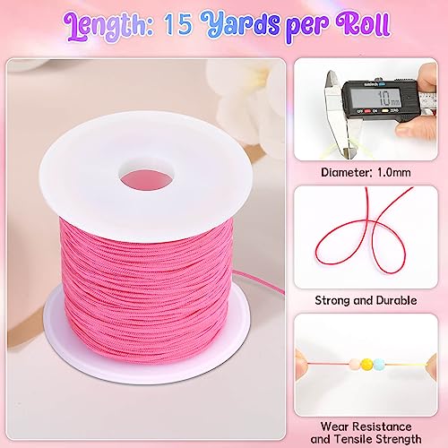 Selizo 12 Rolls Nylon String for Bracelets, Chinese Knotting Nylon Cord for Jewelry Making, Nylon Beading Thread for Kumihimo, Braided Bracelets, Necklaces, Macrame Craft, Wind Chime - Image 4