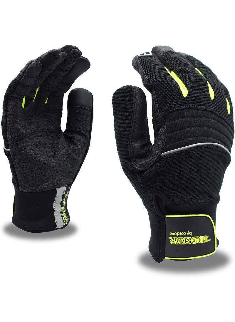 Cordova Cordova 99851 HighVisibility Cold Weather Gloves Waterproof Gloves for Cold Weather Touchscreen Fingertips Durable Thinsulate Lining Adjustable Synthetic Leather Large  - Image 1