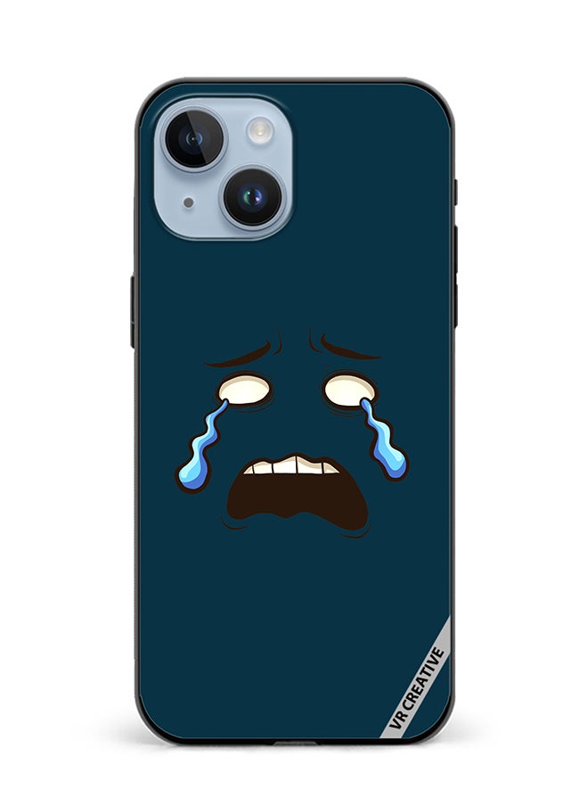 VR CREATIVE - Protective Case Cover For Apple iPhone 15 Plus Crying Face Design Multicolour - Image 1