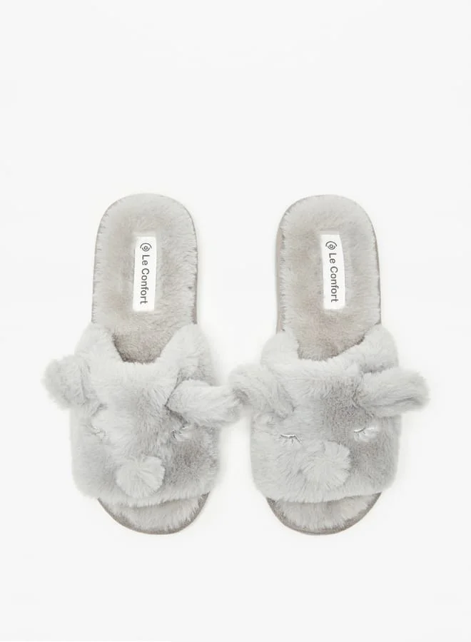 لو كونفورت Ear Applique Detail Bedroom Slides