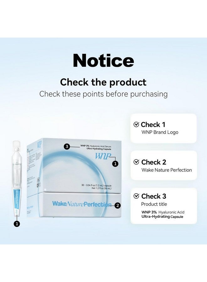 WNP Ultra Hydrating Serum 3% 4D Hyaluronic Acid Smoother Skin|Pre-makeup SkinCare|Anti-Aging serum for face Single-Use Vials Skincare for Dry&Sensitive skin(1.2 ml)*30 - Image 2