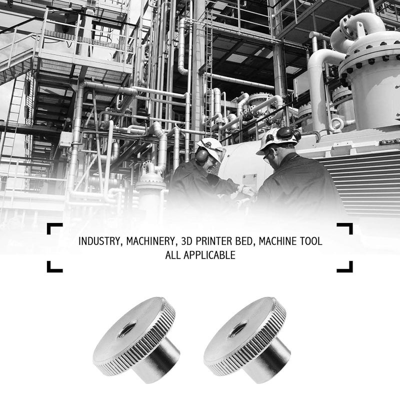 SING F LTD M4 DIN466 Knurled Thumb Nuts Female Thread 304 Stainless Steel Silver Round Hand Grip Knob Locking Nuts Pack of 10 - Image 3