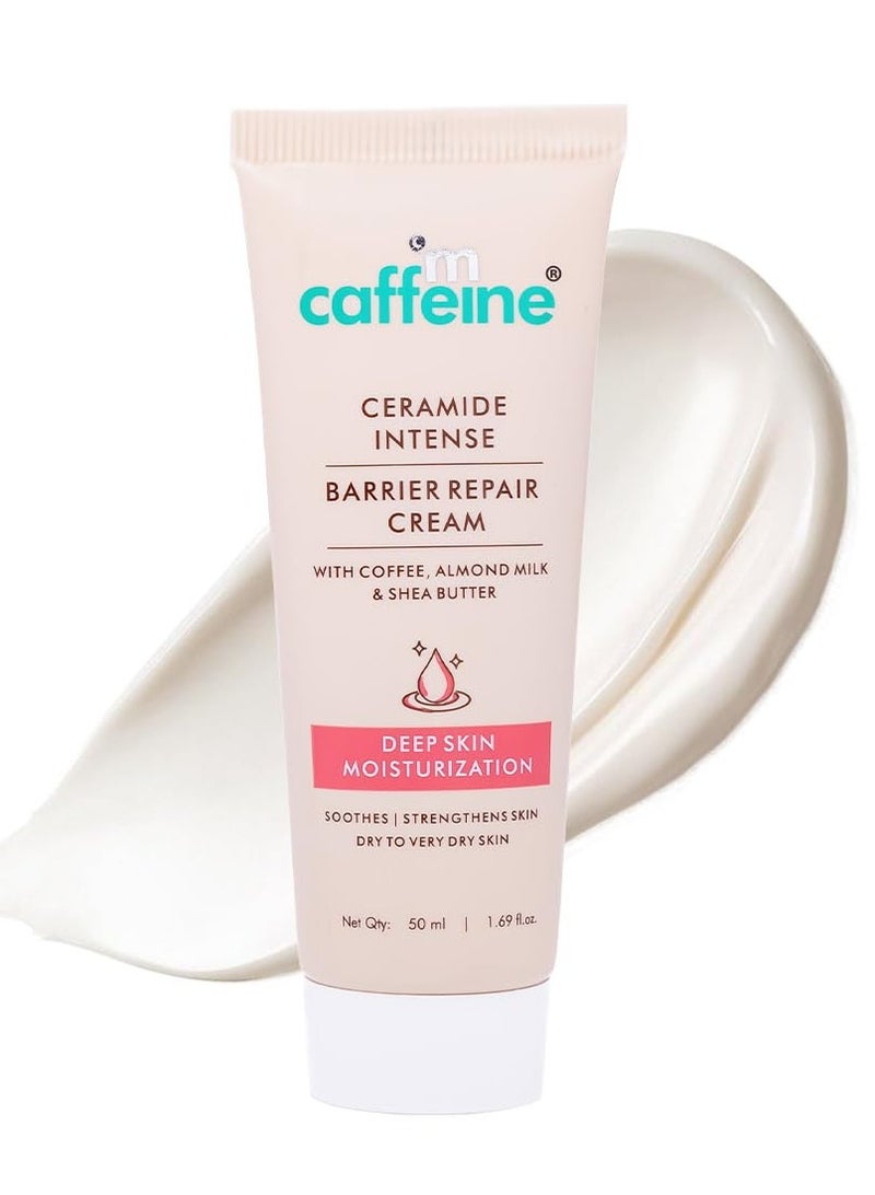 إم كافيين كريم السيراميد المكثف لإصلاح الحاجز الواقي للبشرة | كريم ترطيب عميق للبشرة لمدة 72 ساعة | مرطب كريمي ملطف ومهدئ للبشرة الجافة إلى الجافة جدًا | للرجال والنساء - 50 مل - Image 1