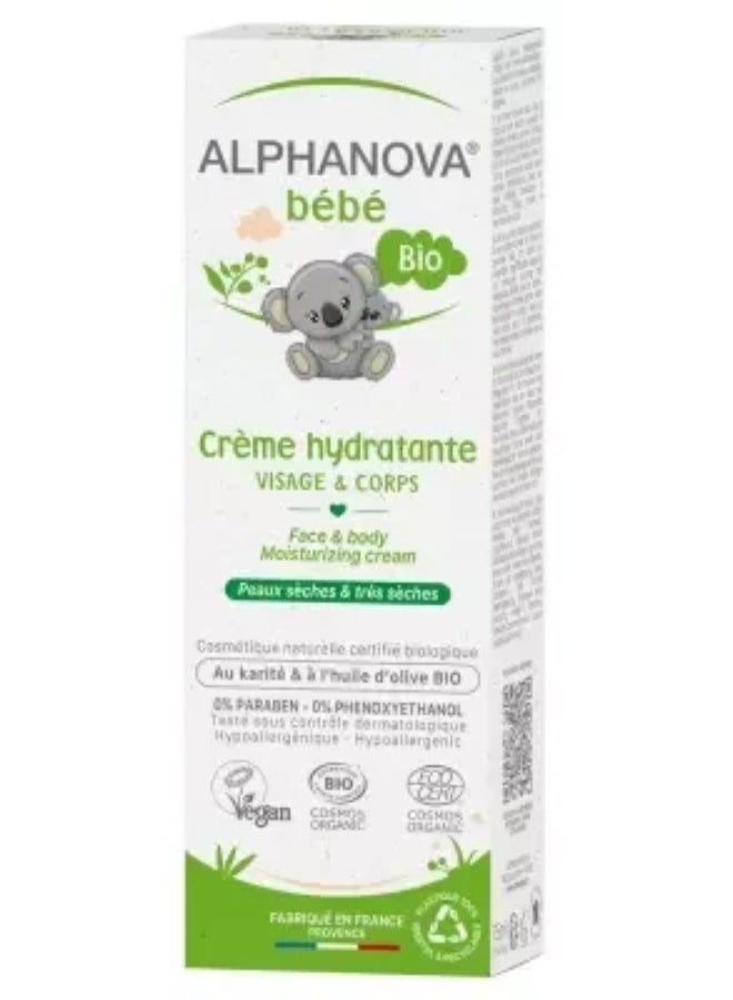 Alphanova Baby Organic Moisturizing Cream 75ml - Image 1