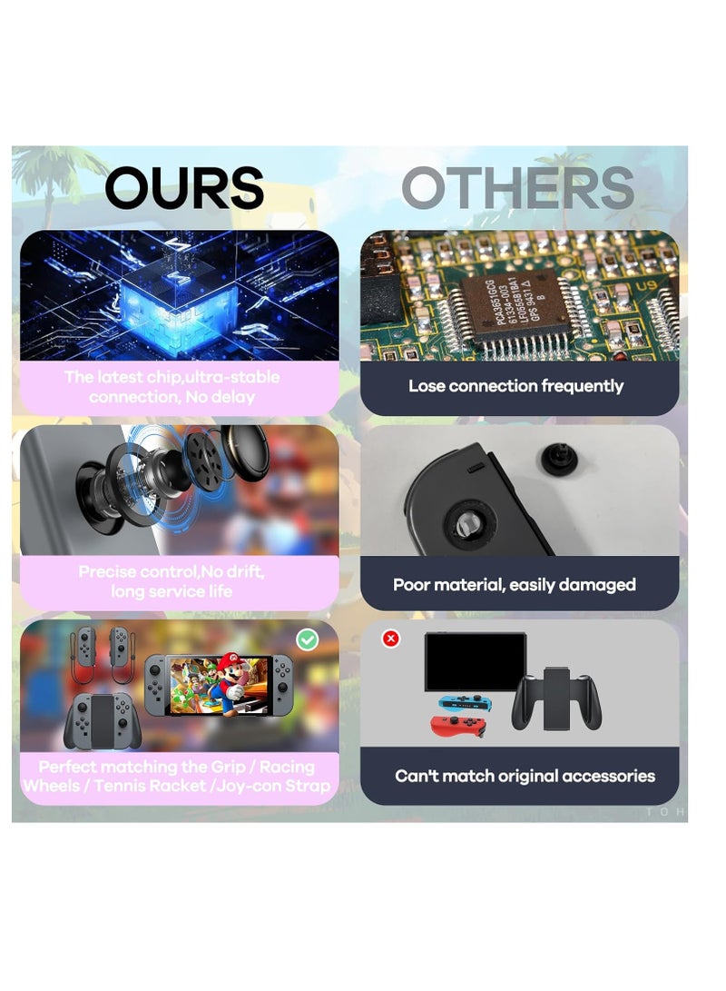 Controller for Nintendo Switch  Replacement Wireless L/R Controller with Double Vibration Support Wake-up and Screenshot - Image 2