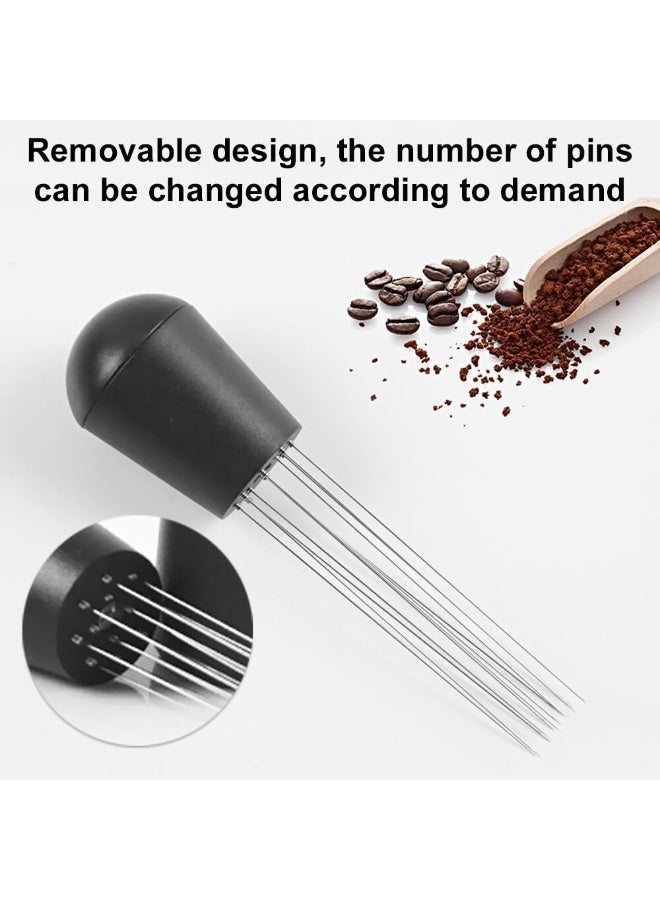 Chabeia Removable Coffee Distributor with Stand, Espresso Coffee Stirrer with 12 Stainless Steel Espresso Needles 0.4 mm, Espresso Coffee Distributor Tool, Coffee Accessories（Black） - Image 3