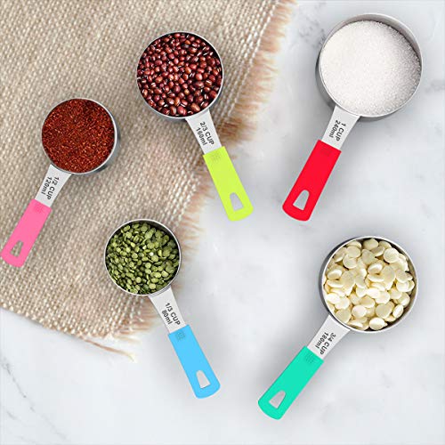 Wildone 8-Piece Measuring Cups Set, Stainless Steel Nesting Measuring Cups, Perfect for Dry and Liquid Ingredients, Dishwasher Safe - Image 4