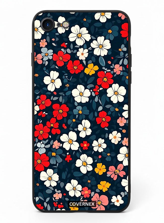 Covernex Apple iPhone 7 Protective Case Cover Printed Featuring Vibrant Meadow Floral Pattern - Image 2