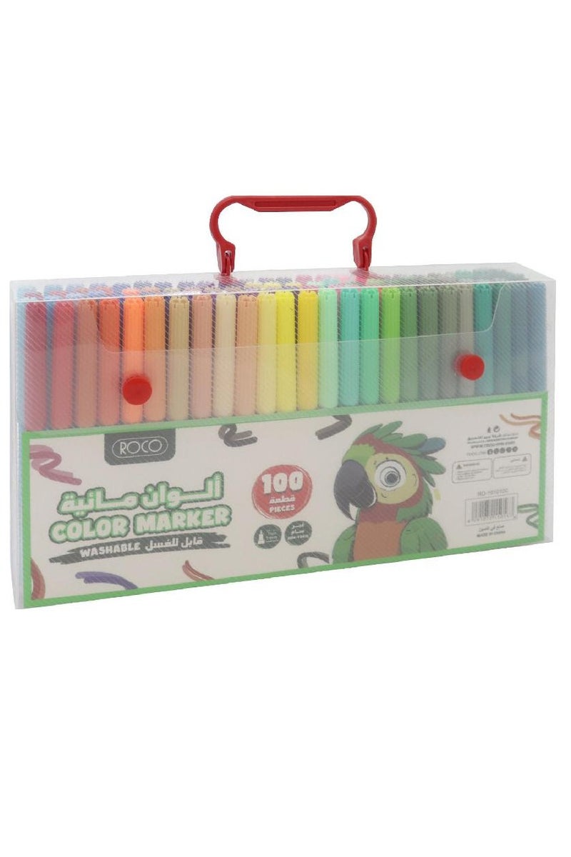 ROCO Washable Color Marker – 100 Pieces, Assorted Colors  - Image 1
