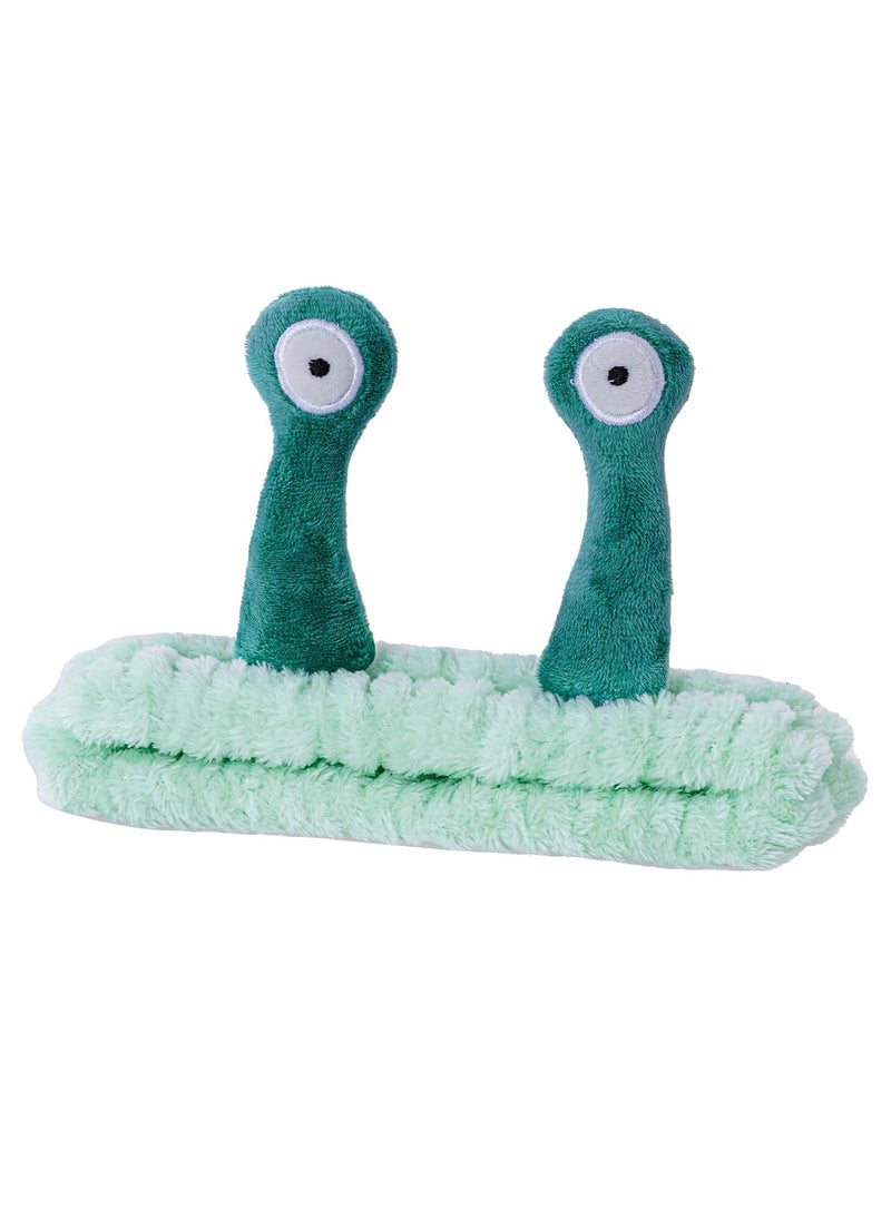 SUMERSHA - SUMERSHA Cute Snail Headband Spa Face Wash Hairband Cute Cartoon Coral Fleece Elastic Headband Hair Accessory for Washing Face Shower Makeup Skincare - Image 1