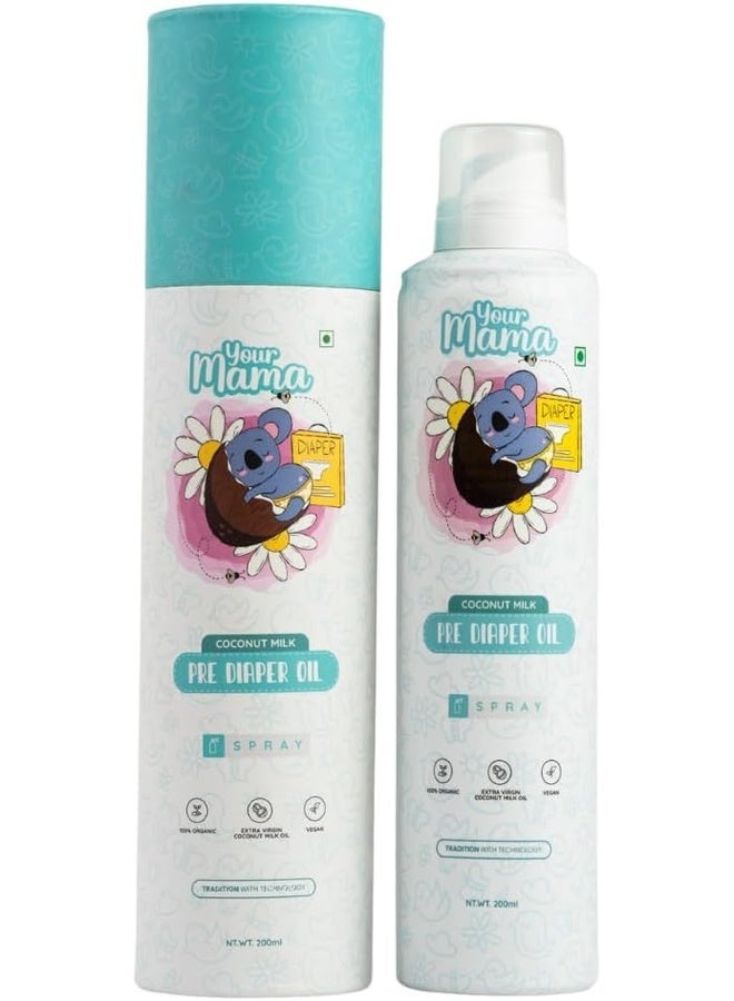 Your Mama Rash Prevention Spray | 100% Natural Virgin Coconut Oil | Natural Baby Bum Barrier – Gentle, Non-Toxic Formula for Newborns - Image 1