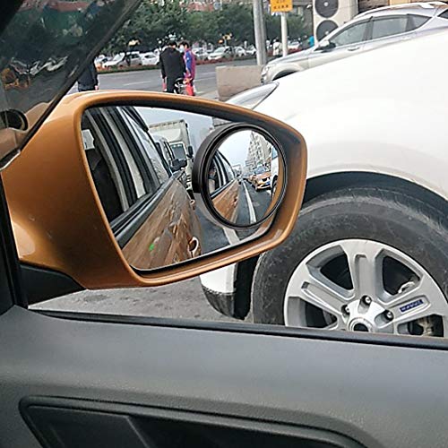 ESreake 2PCS Small Blind Spot Mirror, 3-inch Round HD Glass Convex Rear View Mirror, Strong Adhesive for Car, Van, SUV and Trucks (3"(75mm), Black Frame) - Image 4