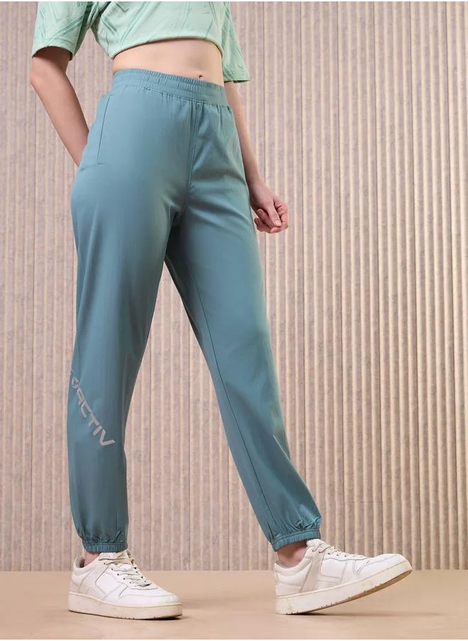Technosport Technosport Women Blue Solid 2-Way Stretch Joggers