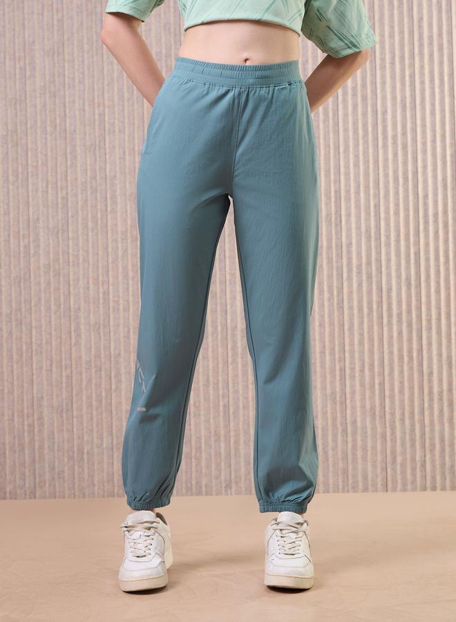 Technosport Women Blue Solid 2-Way Stretch Joggers - Image 4