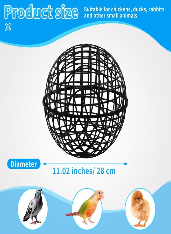 AceOrbit 3 Pack Rolling Chicken Ball Cage, 2026 Mobile Mesh Poultry Coop Ball for Free Range, Safety Globe Hutch for Chicks, Ducklings & Small Pets Outdoor Exercise and Roaming(11.02 Inch,Black) - Image 4