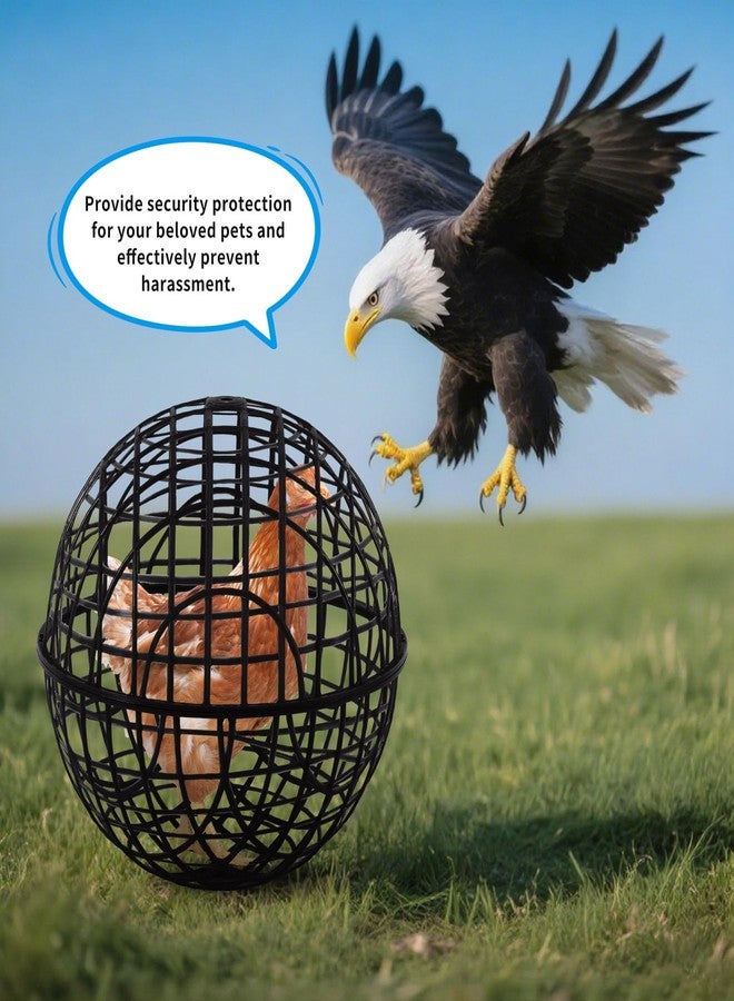 AceOrbit 3 Pack Rolling Chicken Ball Cage, 2026 Mobile Mesh Poultry Coop Ball for Free Range, Safety Globe Hutch for Chicks, Ducklings & Small Pets Outdoor Exercise and Roaming(11.02 Inch,Black) - Image 3