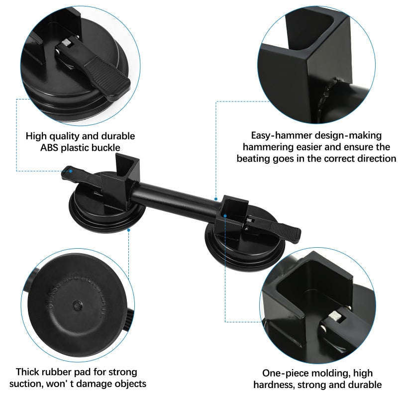 Genubi Industry New Floor Gap Fixer Tool Includes Enhanced Suction Cup with Hammer Target & Rubber Mallet for Laminate Floor Gap Repair - Image 4