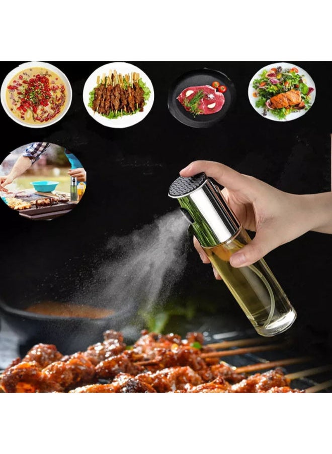 SHOPI Oil Dispensing Oil Sprayers, spray bottle for cooking oil, vinegar sprayer, Barbecue spray bottle, Olive Oil Sprayer Bottle 100ml, Glass Sprayer for BBQ, Cooking, Salad, Bread Baking, Frying (100ml)  - Image 4
