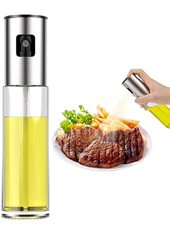 SHOPI Oil Dispensing Oil Sprayers, spray bottle for cooking oil, vinegar sprayer, Barbecue spray bottle, Olive Oil Sprayer Bottle 100ml, Glass Sprayer for BBQ, Cooking, Salad, Bread Baking, Frying (100ml)  - Image 1