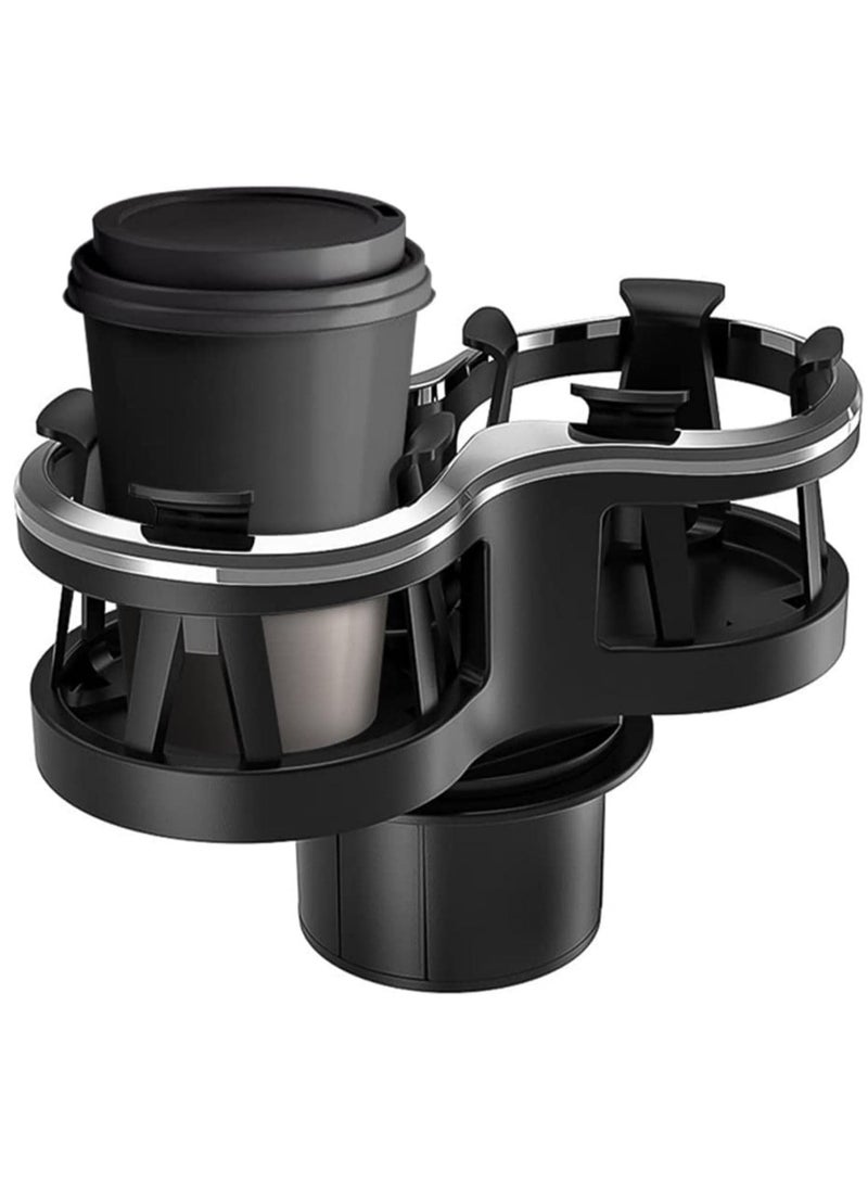 Shunwei Car Cup Holder Car Drink Holder Expander with Adjustable Mounting Base Dual Cup Holder Expander for Car 2 in 1 All Purpose Car Drink Holder for Most Bottles and Car - Image 1