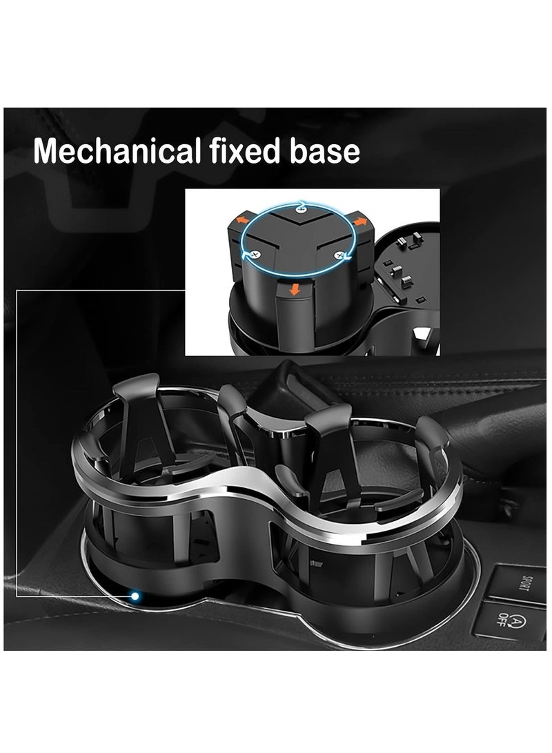 Shunwei Car Cup Holder Car Drink Holder Expander with Adjustable Mounting Base Dual Cup Holder Expander for Car 2 in 1 All Purpose Car Drink Holder for Most Bottles and Car - Image 5