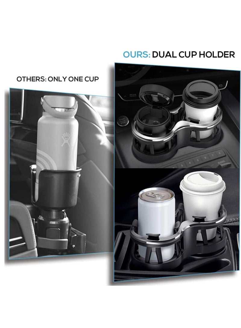 Shunwei Car Cup Holder Car Drink Holder Expander with Adjustable Mounting Base Dual Cup Holder Expander for Car 2 in 1 All Purpose Car Drink Holder for Most Bottles and Car - Image 3