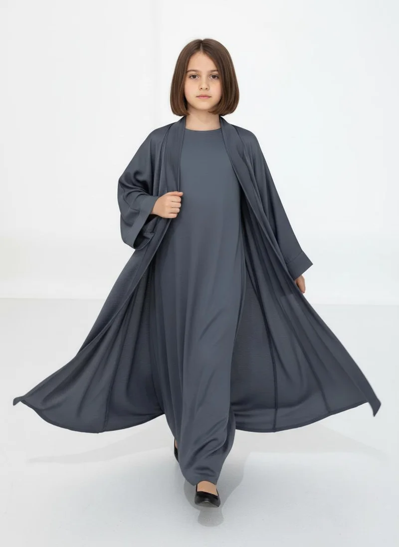 MSquare Fashion  Premium 3-Piece Kids Abaya Set Lightweight Harir Maqsood Modest Wear for Girls for Women | Best Price UAE