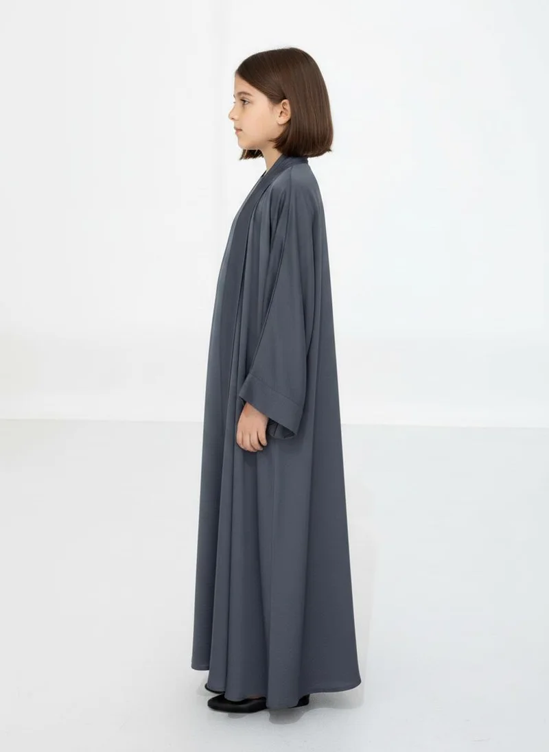 أم سكوير فاشن Premium 3-Piece Kids Abaya Set Lightweight Harir Maqsood Modest Wear for Girls