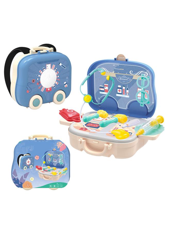 Kids Backpack Playset Develop Operational Ability Portable Safe Durable Multifunctional Toy Set Medical - Image 5