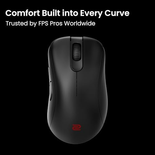 BenQ Zowie EC1-DW Wireless Ergonomic Gaming Mouse for Esports (Large)| 63g Lightweight| 4000Hz Polling Rate with Enhanced Receiver|Driverless Plug & Play - 7 Buttons|PAW 3950 Sensor|Extra Skates - Image 3