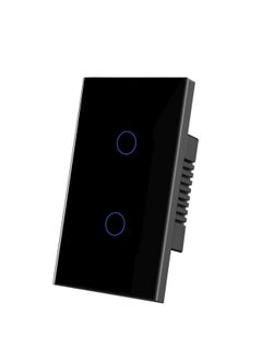 Wifi Smart Wall Light Switch,Glass Panel, Frameless, Neutral Wire Required, Remote Control Smart Life/Tuya App, Compatible with Voice assistance, Black Color (2 Gang) - pzsku/Z73FFE106848F07FFDF9BZ/45/_/1717957057/55e0d72b-d557-418d-b85f-3af9cd52a5e7