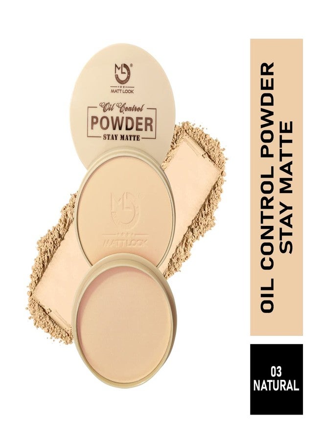 MATT LOOK CC Oil Control Pressed Powder Stay Matte, Pressed Powder, Face Makeup, Face Makeup, Moisturizing, Clear Without Flaws, Glowing Formula for All Skin Types, Matte Finish, Natural (20gm) - Image 2