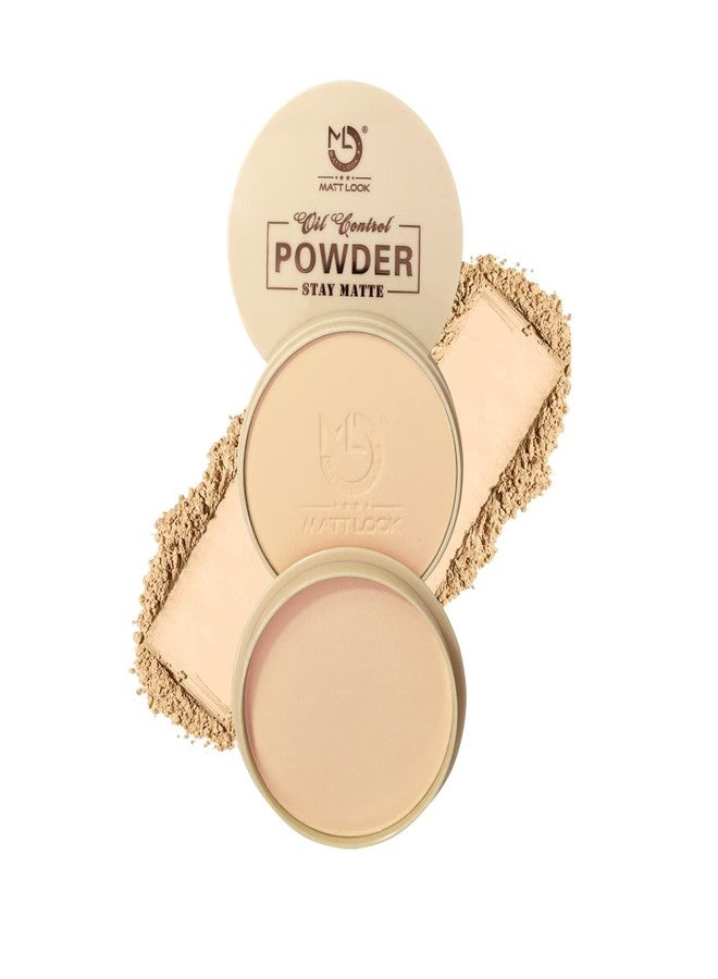 MATT LOOK CC Oil Control Pressed Powder Stay Matte, Pressed Powder, Face Makeup, Face Makeup, Moisturizing, Clear Without Flaws, Glowing Formula for All Skin Types, Matte Finish, Natural (20gm) - Image 1